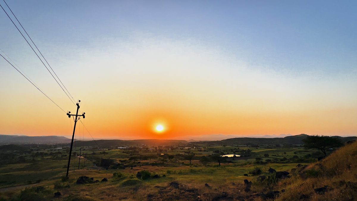 Sunset Sinnar Plains, Nashik: free 4K wallpaper